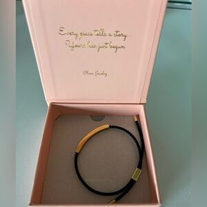 Olivia jewelry ‘Don’t let the hard days win’ Black and Gold Bracelet